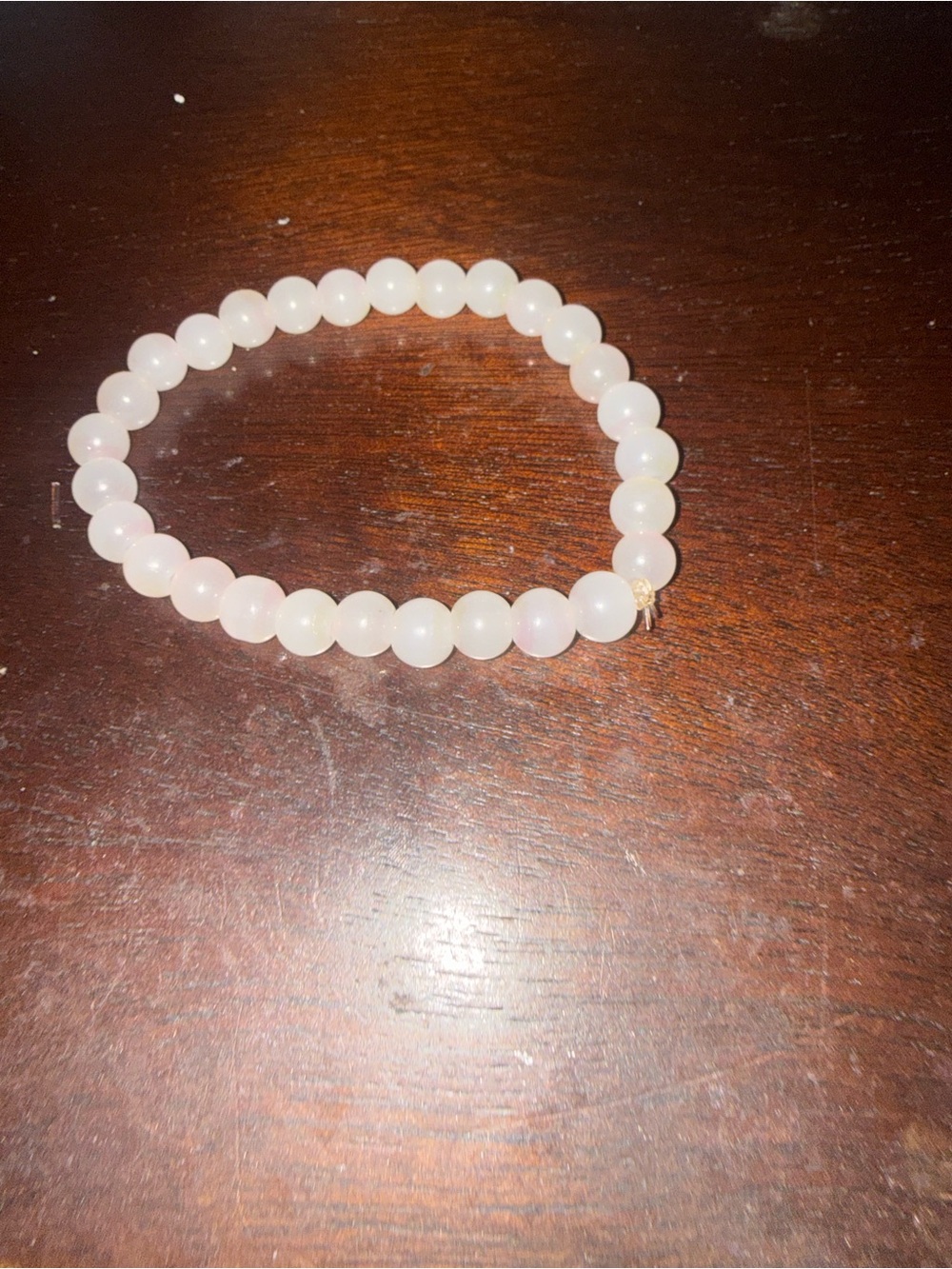 Delicate Rose Quartz Beaded Stretch Bracelet - Pink